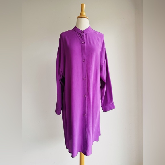 Rebecca Moses Tops - REBECCA MOSES Women's Silk Fuchsia Tunic Large